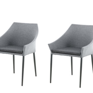 Spoga – Chaise de salle à manger – Noir, Gris foncé, Gris – 62 x 81 x 60 cm
