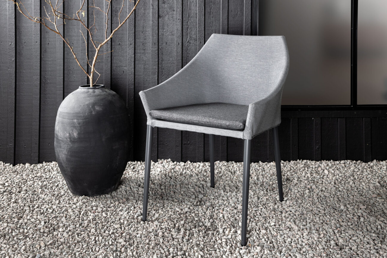 Spoga – Chaise de salle à manger – Noir, Gris foncé, Gris – 62 x 81 x 60 cm