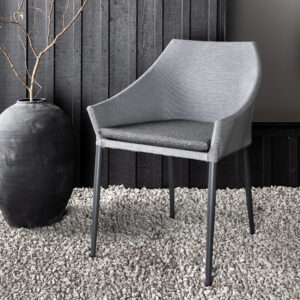 Spoga – Chaise de salle à manger – Noir, Gris foncé, Gris – 62 x 81 x 60 cm