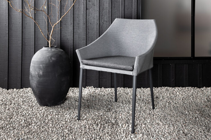 Spoga – Chaise de salle à manger – Noir, Gris foncé, Gris – 62 x 81 x 60 cm