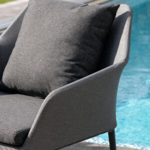 Spoga – Salon canapé – Noir, Transparent – Chaise : 75 x 79 x 72 Table : 39 x 60 cm