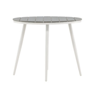 Break – Table à manger ronde – Gris, Blanc – ⌀90 cm