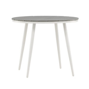 Break – Table à manger ronde – Gris, Blanc – ⌀90 cm
