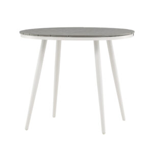Break – Table à manger ronde – Gris, Blanc – ⌀90 cm