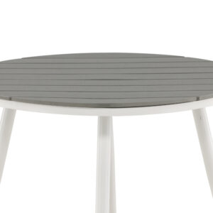 Break – Table à manger ronde – Gris, Blanc – ⌀90 cm