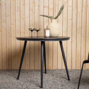 Break – Table à manger ronde – Noir – ⌀90 cm