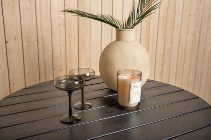 Break – Table à manger ronde – Noir – ⌀90 cm