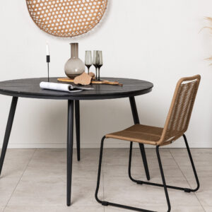 Break – Table à manger ronde – Noir – ⌀120 cm