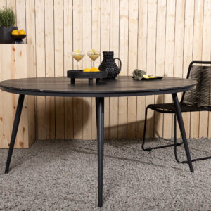 Break – Table à manger ronde – Noir – ⌀150 cm