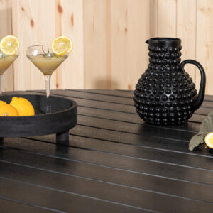 Break – Table à manger ronde – Noir – ⌀150 cm
