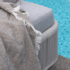 Virya – Bain de soleil – Gris, Blanc – 205 x 32 x 75 cm