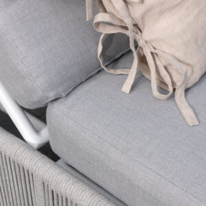 Virya – Bain de soleil – Gris, Blanc – 205 x 32 x 75 cm