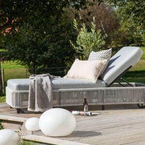 Virya – Bain de soleil – Noir, Gris – 205 x 32 x 75 cm