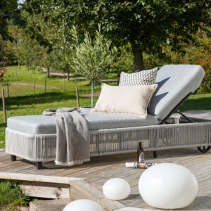 Virya – Bain de soleil – Noir, Gris – 205 x 32 x 75 cm