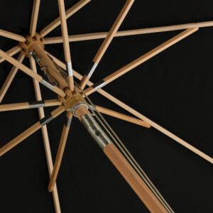Nypo – Parasol – Noir, Naturel – 330 x 258 x 330 cm