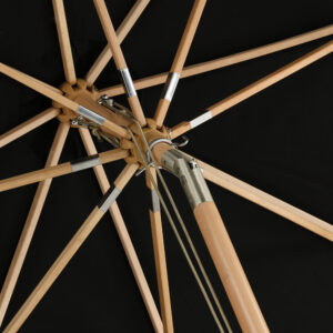 Nypo – Parasol – Noir, Naturel – 330 x 258 x 330 cm