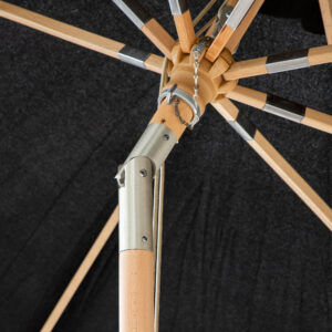 Nypo – Parasol – Noir, Naturel – 330 x 258 x 330 cm
