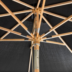 Nypo – Parasol – Noir, Naturel – 330 x 258 x 330 cm