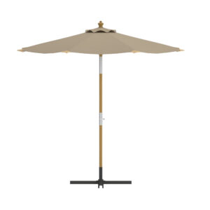 Cerox – Parasol – Beige, Naturel – ⌀270 cm