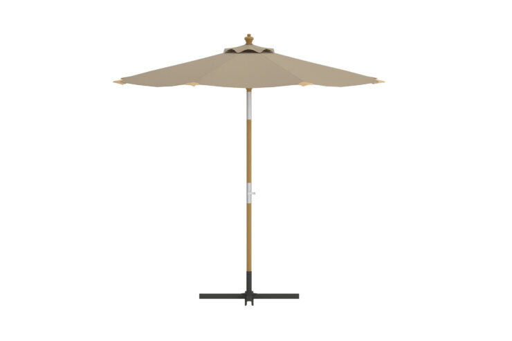 Cerox – Parasol – Beige, Naturel – ⌀270 cm