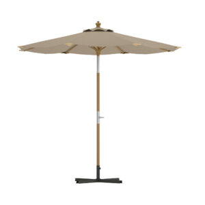 Cerox – Parasol – Beige, Naturel – ⌀270 cm