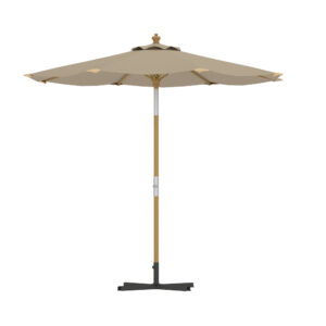 Cerox – Parasol – Beige, Naturel – ⌀270 cm