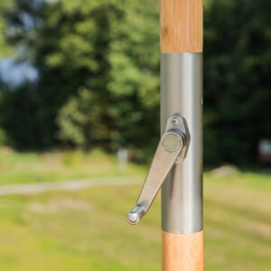 Cerox – Parasol – Noir, Naturel – ⌀270 cm