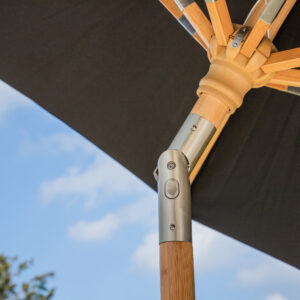 Cerox – Parasol – Noir, Naturel – ⌀270 cm