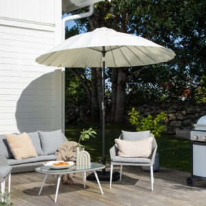 Palmetto – Parasol – Noir, Blanc – ⌀270 cm