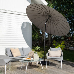 Palmetto – Parasol – Noir, Gris – ⌀270 cm