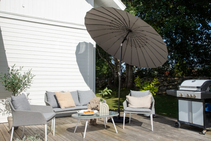 Palmetto – Parasol – Noir, Gris – ⌀270 cm