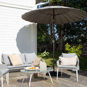 Palmetto – Parasol – Noir, Gris – ⌀270 cm