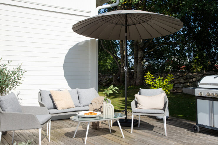 Palmetto – Parasol – Noir, Gris – ⌀270 cm