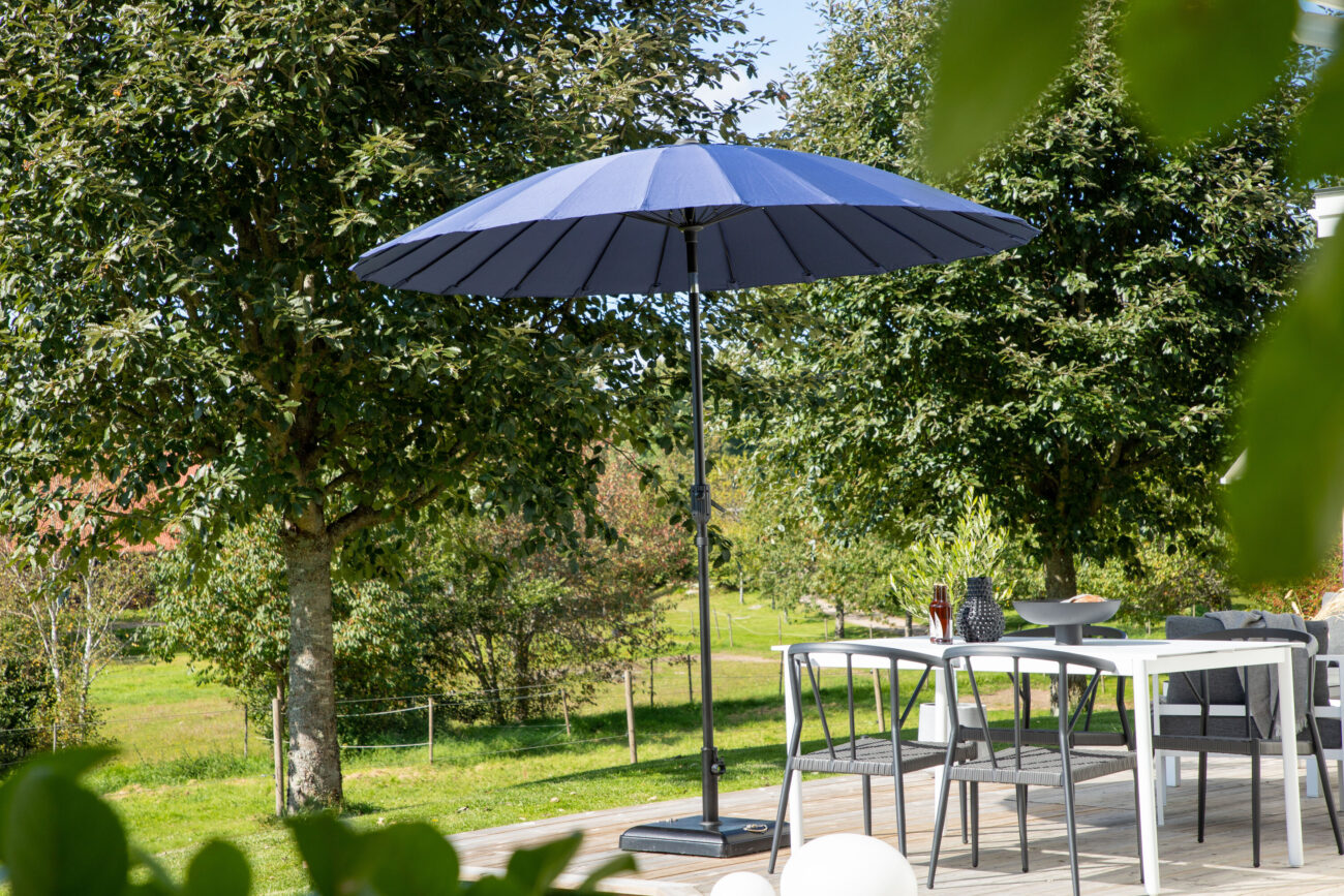 Palmetto – Parasol – Noir, Bleu – ⌀270 cm