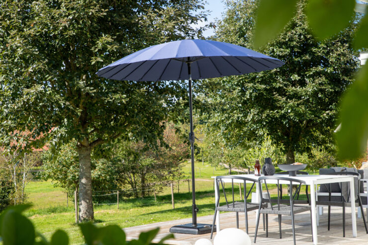 Palmetto – Parasol – Noir, Bleu – ⌀270 cm