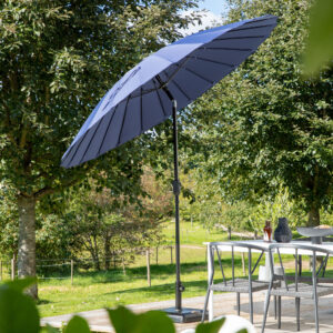 Palmetto – Parasol – Noir, Bleu – ⌀270 cm