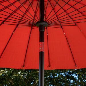 Palmetto – Parasol – Noir, Rouge – ⌀270 cm