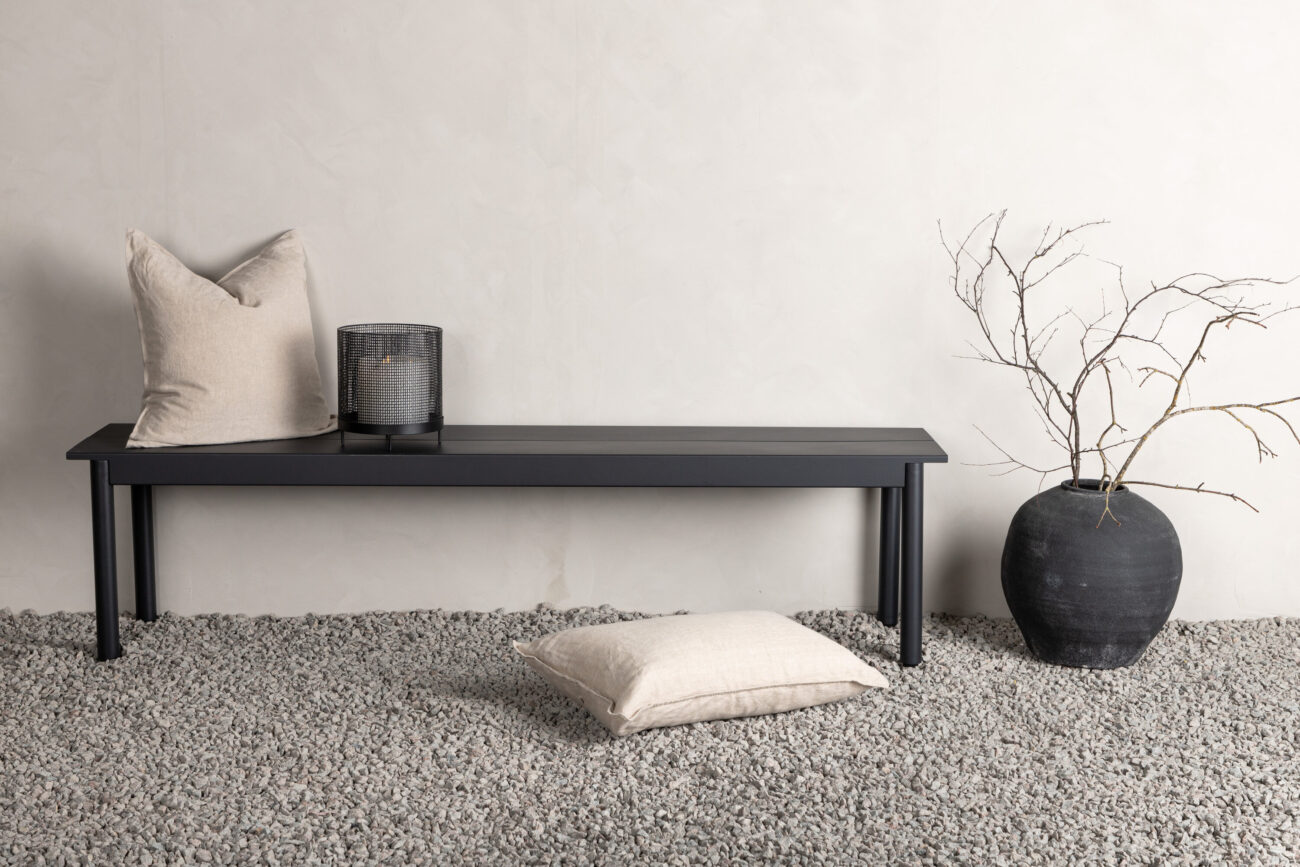 Modena – Banc – Noir – 40 x 35 x 180 cm