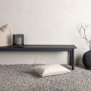 Modena – Banc – Noir – 40 x 35 x 180 cm
