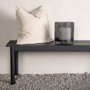 Modena – Banc – Noir – 40 x 35 x 180 cm