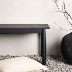 Modena – Banc – Noir – 40 x 35 x 180 cm
