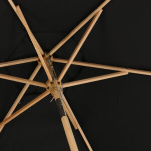 Corypho – Parasol – Noir, Naturel – ⌀250 cm