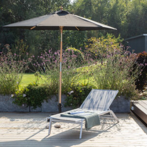 Corypho – Parasol – Noir, Naturel – ⌀250 cm