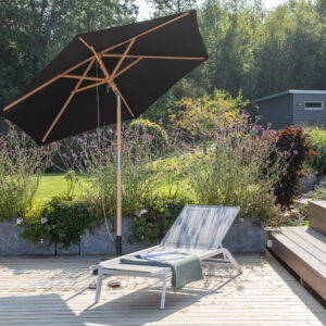 Corypho – Parasol – Noir, Naturel – ⌀250 cm