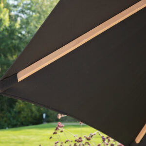 Corypho – Parasol – Noir, Naturel – ⌀250 cm
