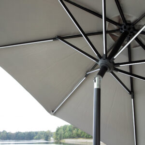 Sabal – Parasol – Noir, Gris – 270 x 241 x 270 cm