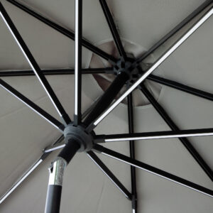 Sabal – Parasol – Noir, Gris – 270 x 241 x 270 cm