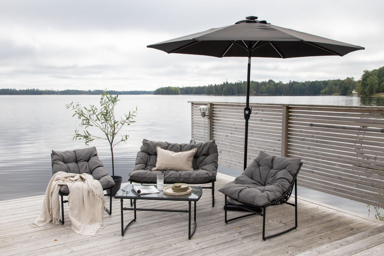 Sabal – Parasol – Noir – 270 x 241 x 270 cm