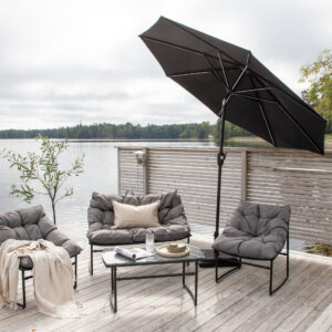 Sabal – Parasol – Noir – 270 x 241 x 270 cm