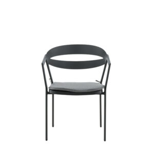 Slit – Chaise de salle à manger – Noir, Gris – 60 x 76 x 60 cm